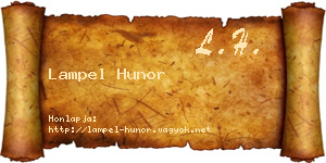 Lampel Hunor névjegykártya